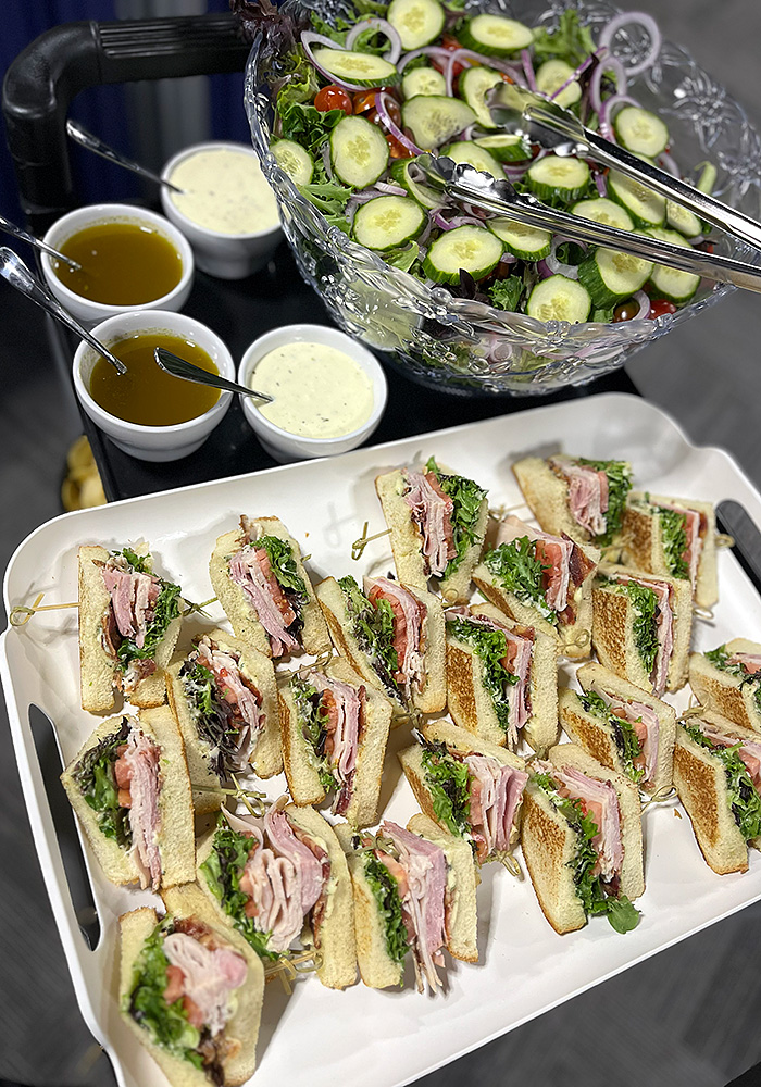 Photo of a catering spread by Chef Jett