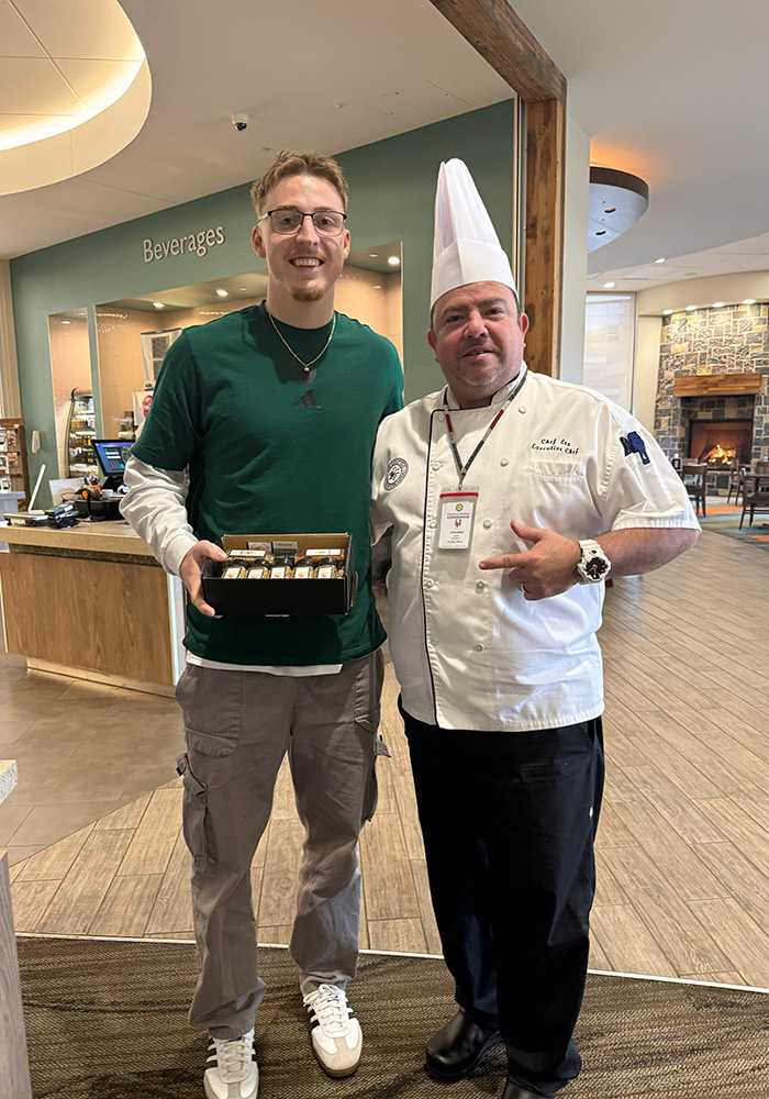 Chef Jett posing with another chef